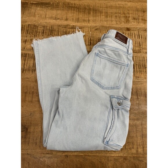 Hollister Ultra High Rise Dad Jeans Blue Pockets Women’s Size 1R - Picture 1 of 9